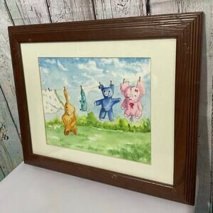 J. Kolbus Original Watercolor Artwork Framed Signed